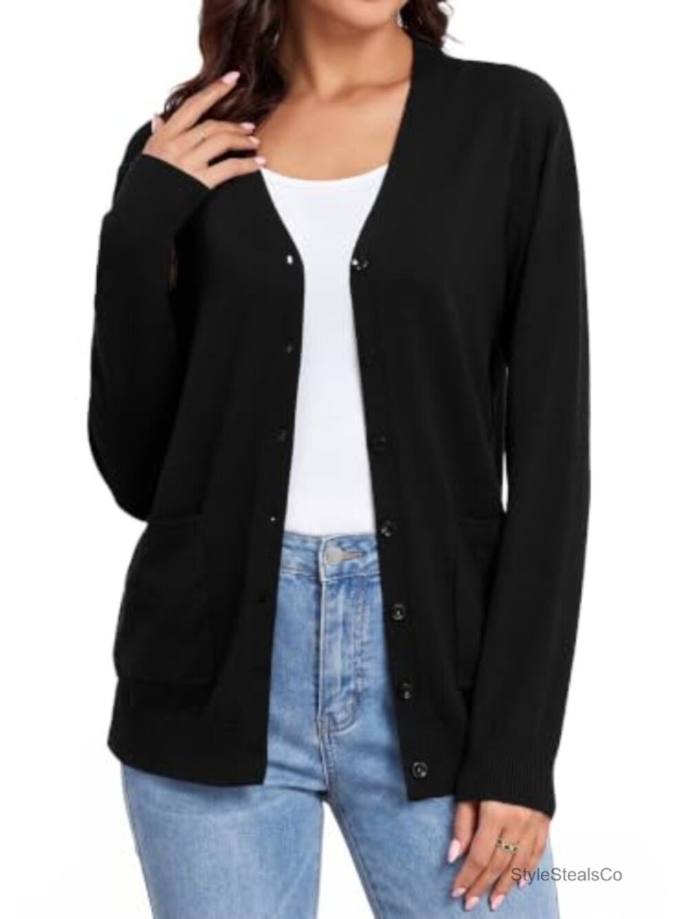 TASAMO Lightweight Button Down Cardigan Sweater with Pockets